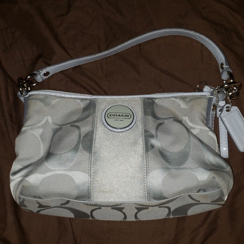 Coach Signature Demi Striped Crossbody Handbag